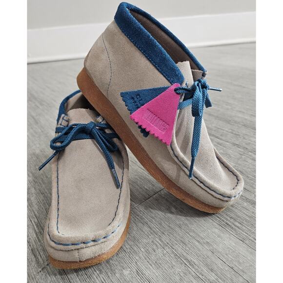 Clarks Originals Wallabee Kids Size US 4 EU 36 Beige Suede Crepe Sole Lace Up main image 4